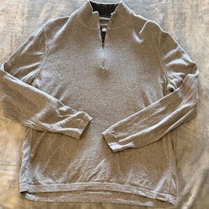 Eddie Bauer Men's Gray Half-Zip Sweater Size L